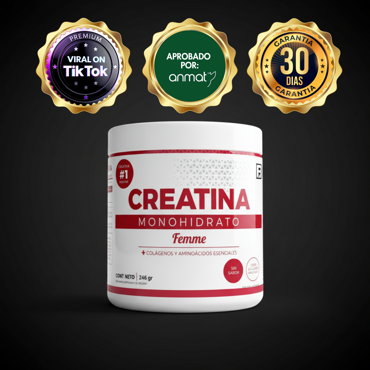 Creatina Para Mujeres | Glúteos Firmes +Fuerza +Piel jóven