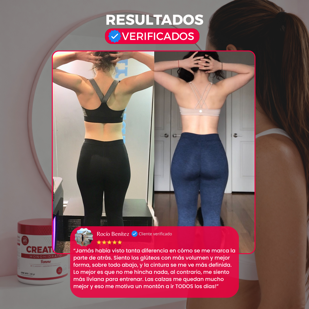 Creatina Para Mujeres | Glúteos Firmes +Fuerza +Piel jóven