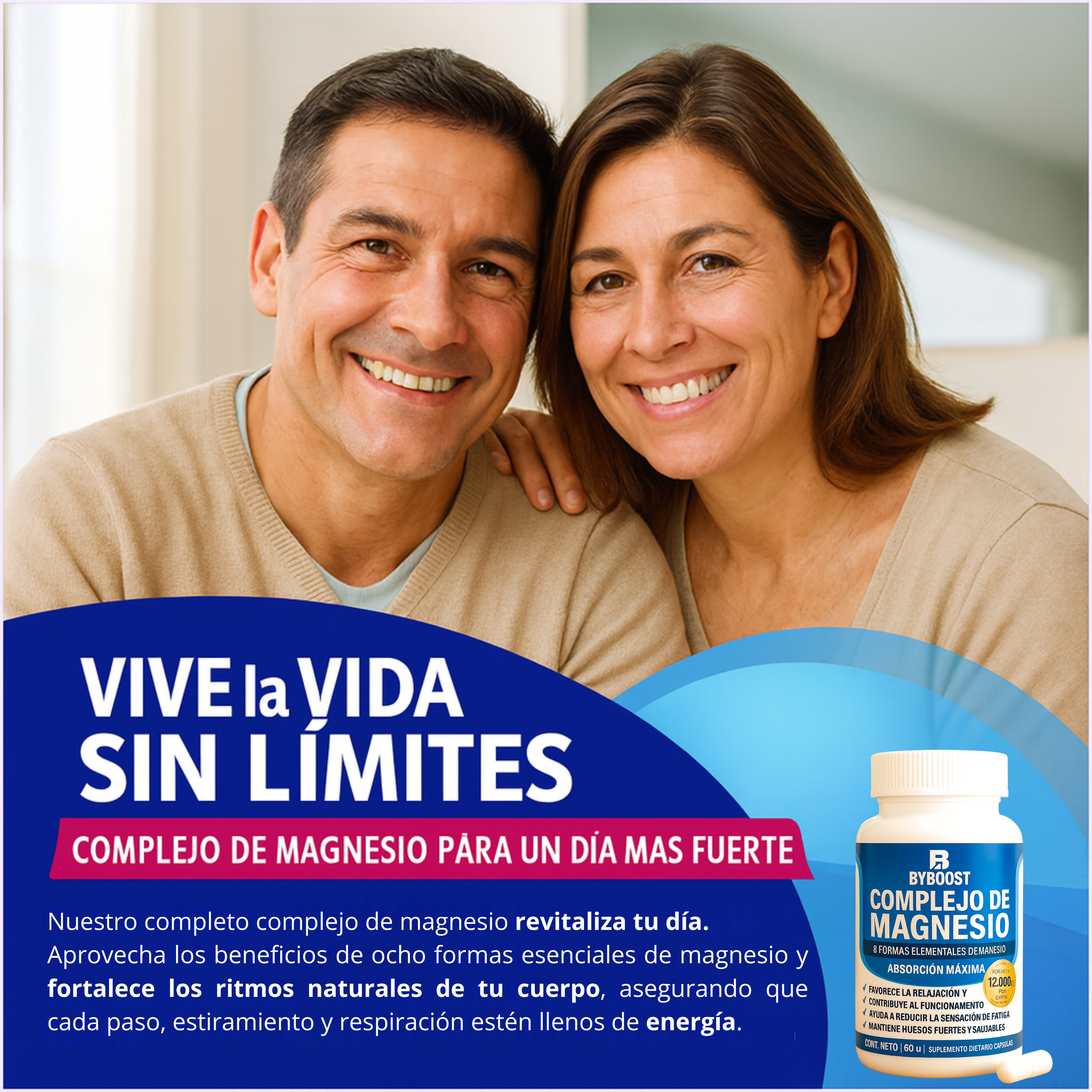 ByBoost® Vital – Complejo de Magnesio Elemental 5 en 1