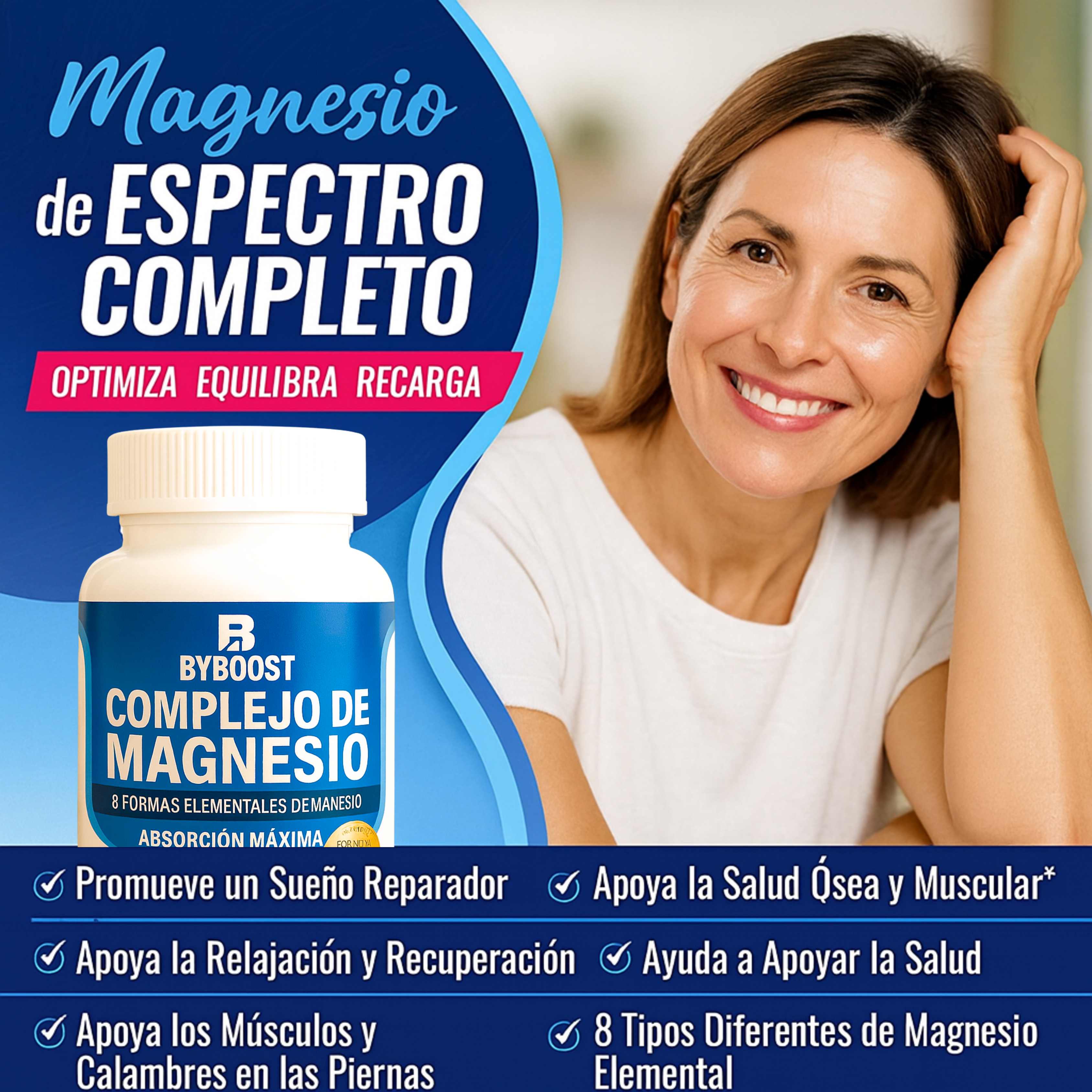 ByBoost® Vital – Complejo de Magnesio Elemental 5 en 1