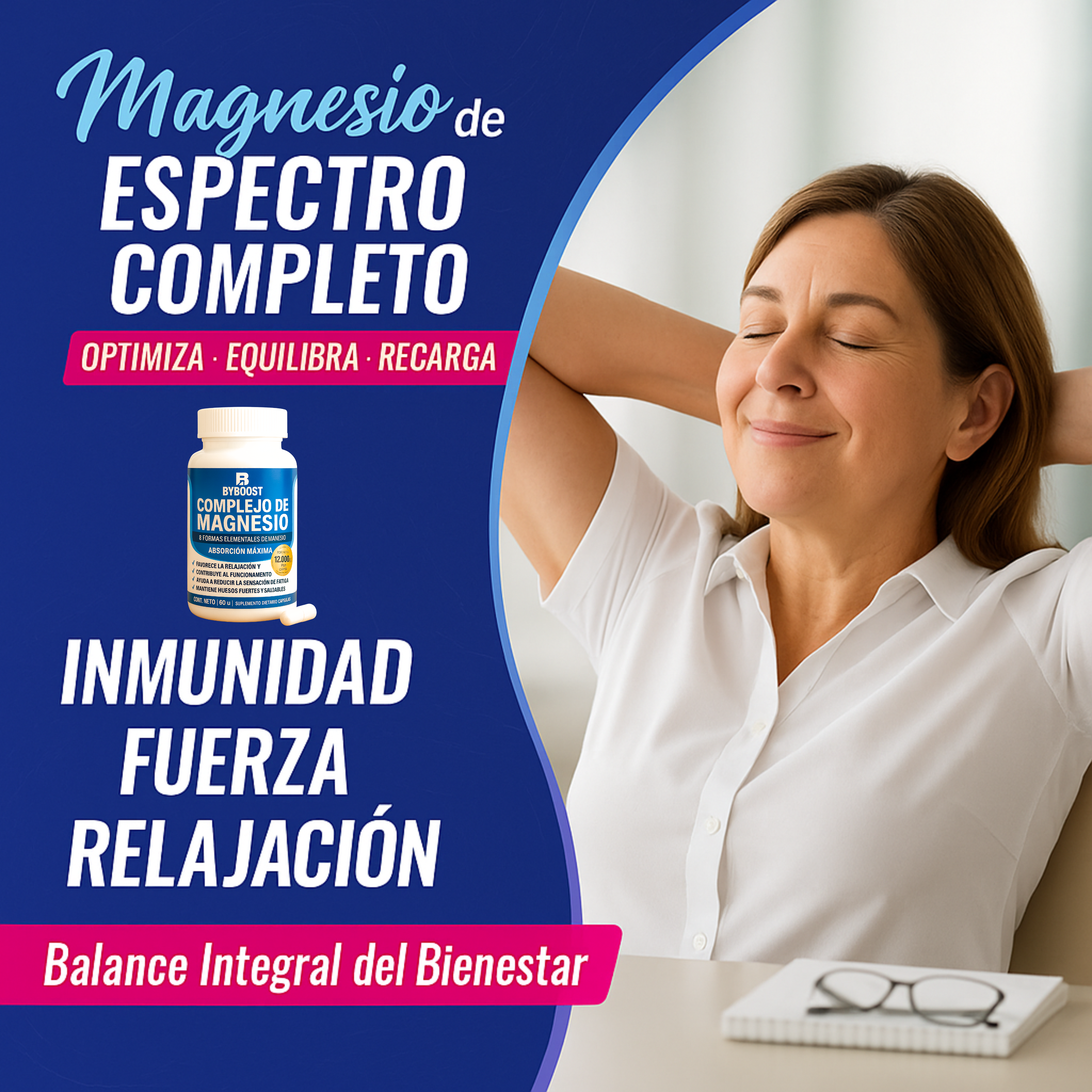 ByBoost® Vital – Complejo de Magnesio Elemental 5 en 1