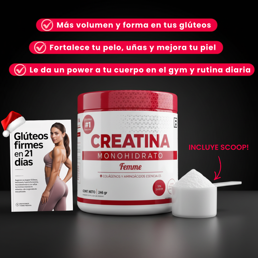 Creatina Para Mujeres | Glúteos Firmes +Fuerza +Piel jóven
