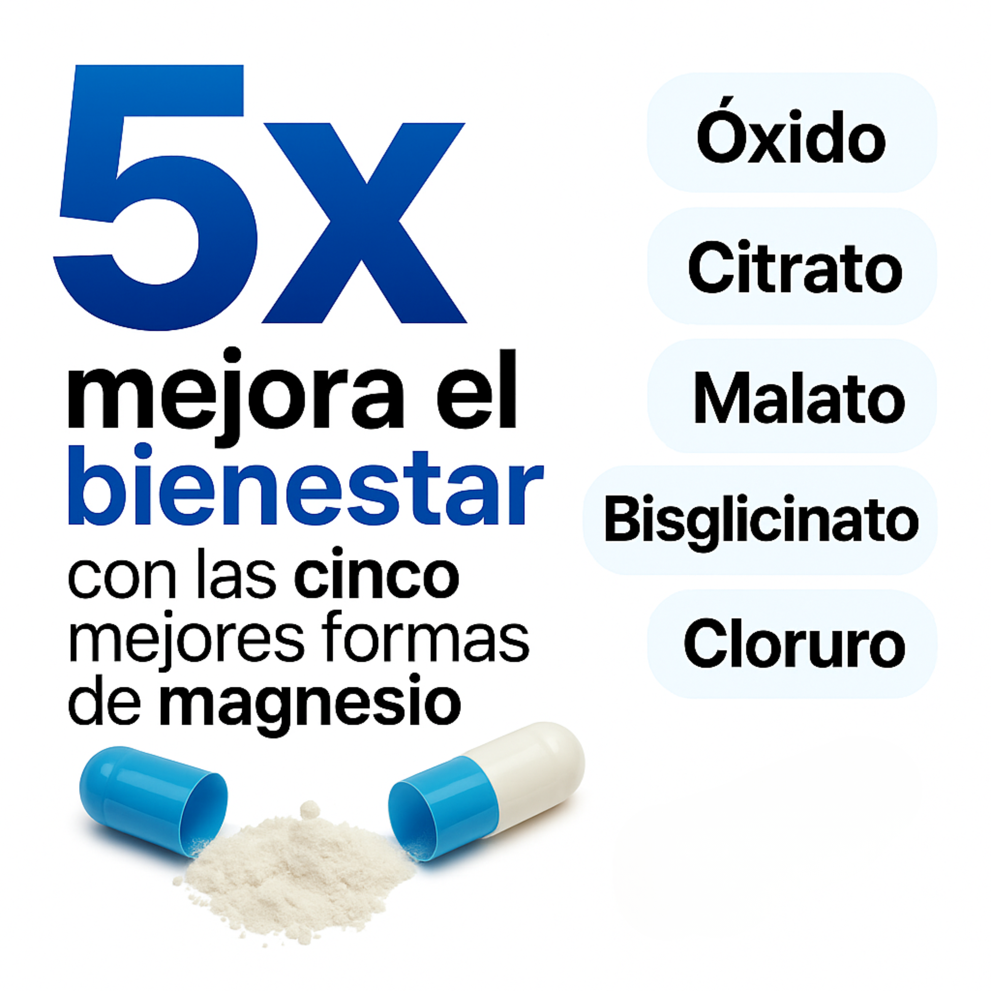 ByBoost® Vital – Complejo de Magnesio Elemental 5 en 1